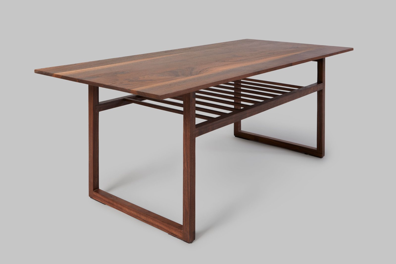 Coffee Table Walnut detail, handcrafted by Szimpel Woodwork Edinburgh