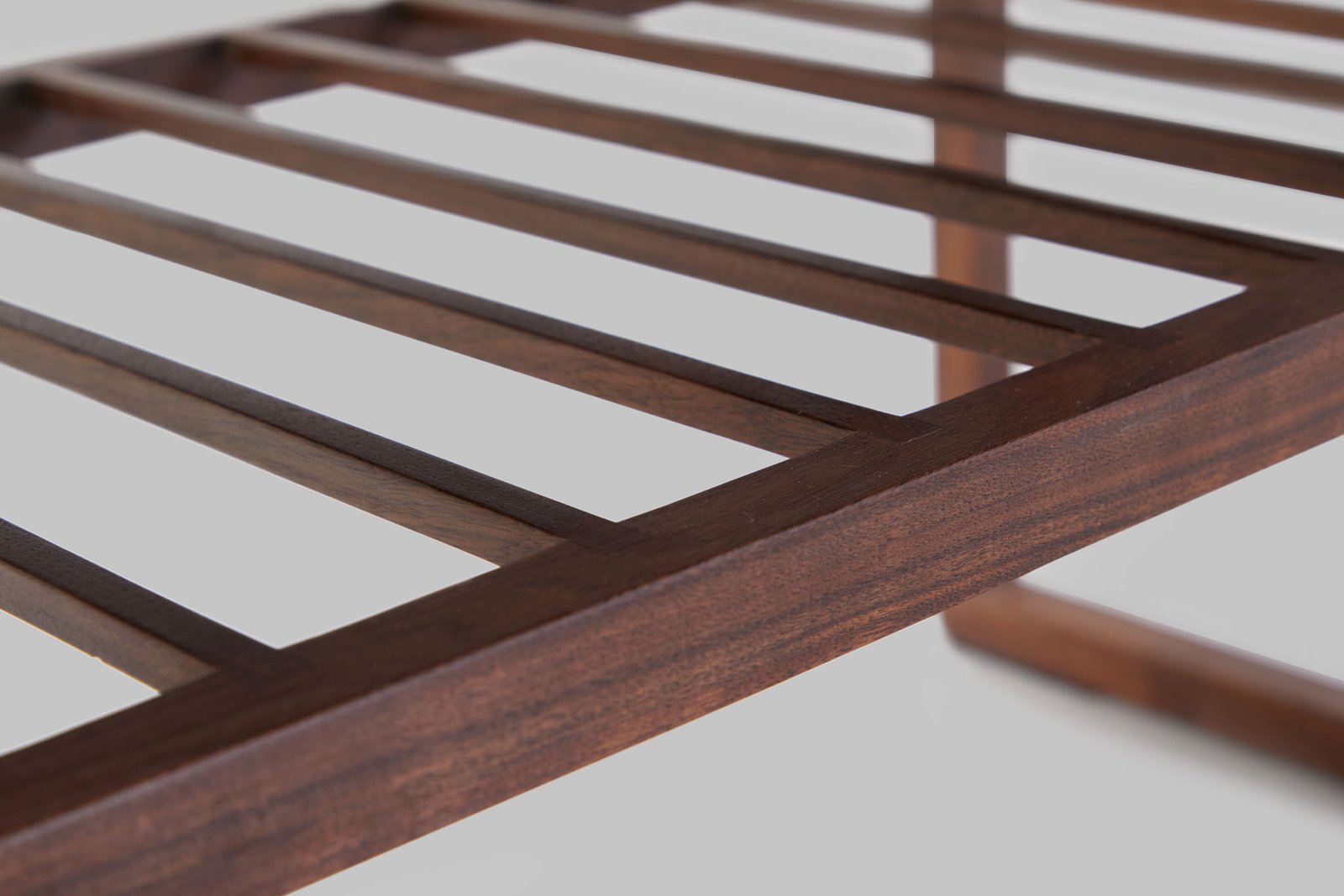 Coffee Table Walnut detail, handcrafted by Szimpel Woodwork Edinburgh